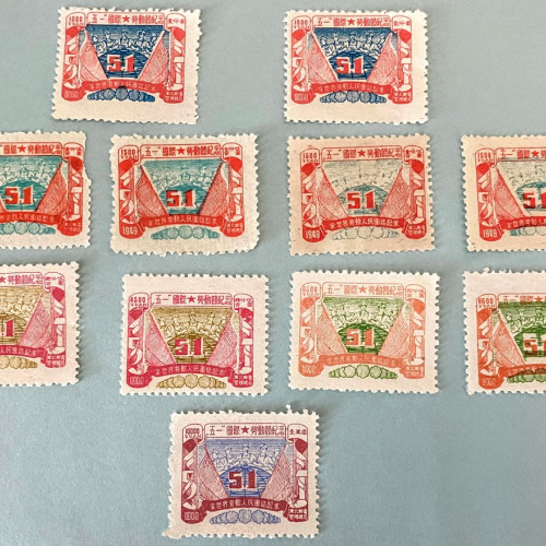 J.DB China stamps Liberate Areas of Northeast: J.DB-53  J.DB-55 J.DB-57 J.DB-62 J.DB-63  J.DB-64